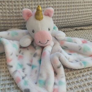 Baby's First Nemcor Lovey Unicorn Head Security Blanket Plush